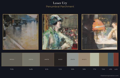 Lesser Ury Palette 3 - Penumbral Parchment