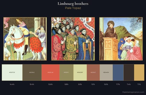 Limbourg brothers Palette 1 - Pale Topaz