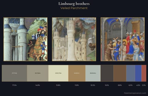 Limbourg brothers Palette 3 - Veiled Parchment
