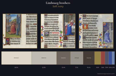 Limbourg brothers Palette 4 - Soft Ivory