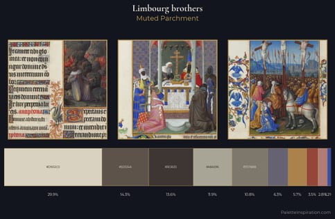 Limbourg brothers Palette 7 - Muted Parchment