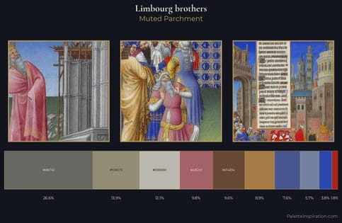 Limbourg brothers Palette 12 - Muted Parchment