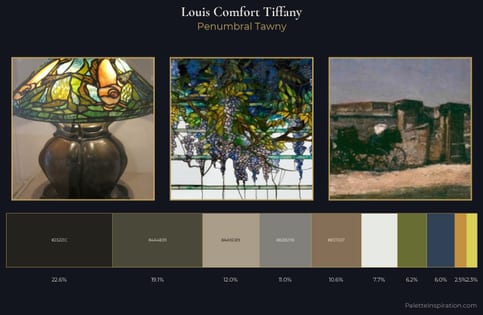 Louis Comfort Tiffany Palette 3 - Penumbral Tawny