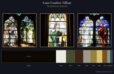 Louis Comfort Tiffany Palette 7 - Tenebrous Sienna
