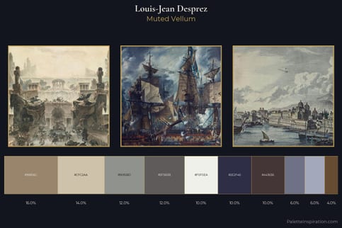 Louis-Jean Desprez Master Palette - Muted Vellum
