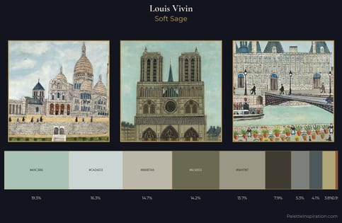 Louis Vivin Palette 2 - Soft Sage