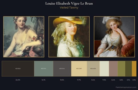 Louise Elisabeth Vigee Le Brun Palette 1 - Veiled Tawny