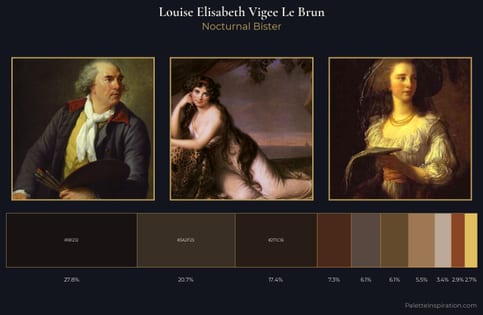 Louise Elisabeth Vigee Le Brun Palette 10 - Nocturnal Bister