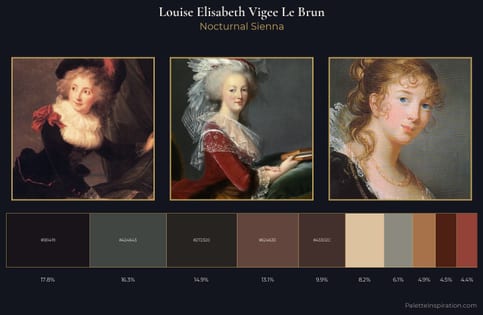 Louise Elisabeth Vigee Le Brun Palette 11 - Nocturnal Sienna