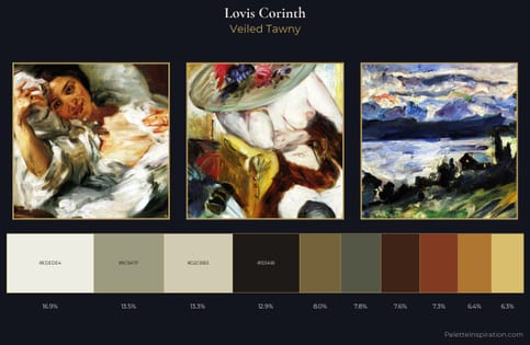 Lovis Corinth Palette 3 - Veiled Tawny