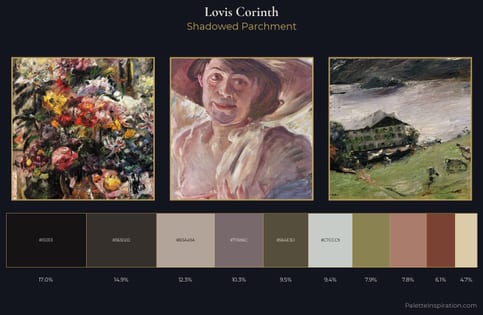 Lovis Corinth Palette 5 - Shadowed Parchment