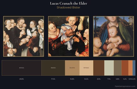 Lucas Cranach the Elder Palette 7 - Shadowed Bister
