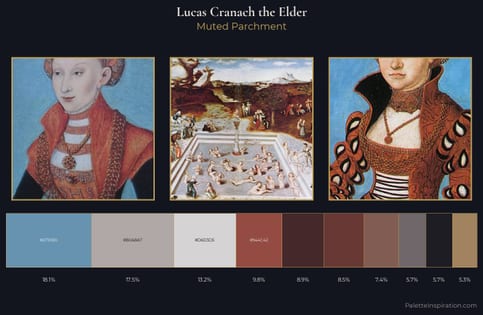 Lucas Cranach the Elder Palette 8 - Muted Parchment