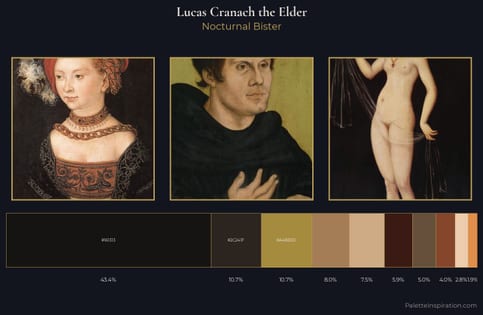 Lucas Cranach the Elder Palette 9 - Nocturnal Bister