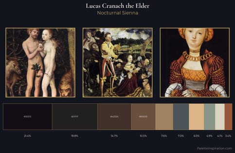 Lucas Cranach the Elder Palette 11 - Nocturnal Sienna