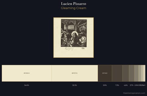 Lucien Pissarro Palette 3 - Gleaming Cream