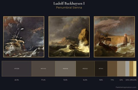 Ludolf Backhuysen I Palette 4 - Penumbral Sienna