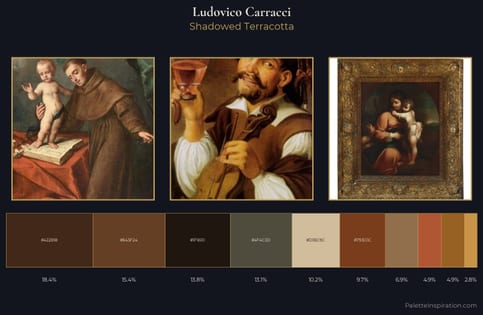 Ludovico Carracci Palette 4 - Shadowed Terracotta