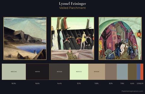 Lyonel Feininger Palette 5 - Veiled Parchment