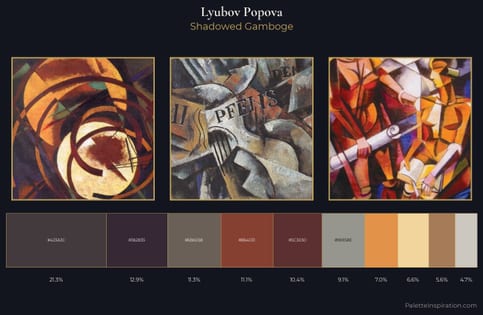 Lyubov Popova Palette 4 - Shadowed Gamboge