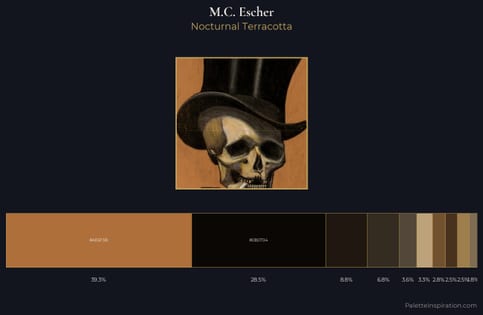 M.C. Escher Palette 4 - Nocturnal Terracotta