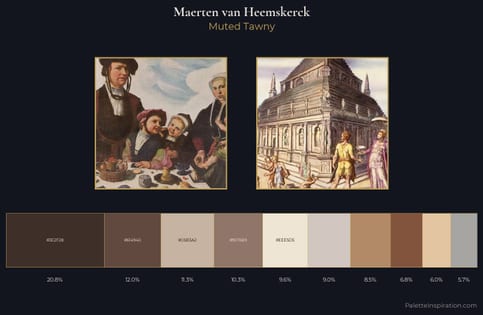 Maerten van Heemskerck Palette 1 - Muted Tawny