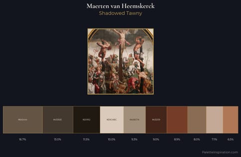 Maerten van Heemskerck Palette 6 - Shadowed Tawny