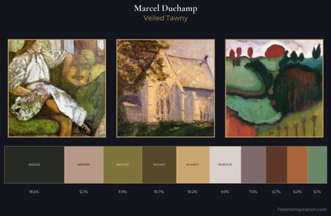Marcel Duchamp Palette 6 - Veiled Tawny