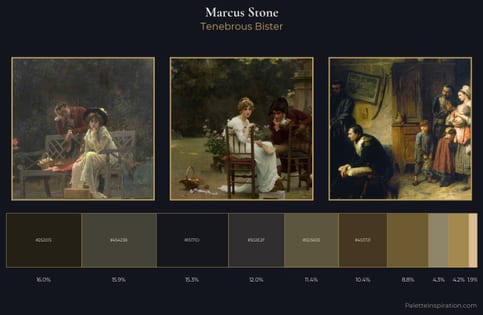 Marcus Stone Palette 6 - Tenebrous Bister