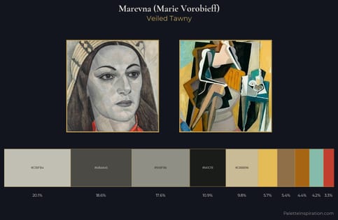 Marevna (Marie Vorobieff) Palette 1 - Veiled Tawny