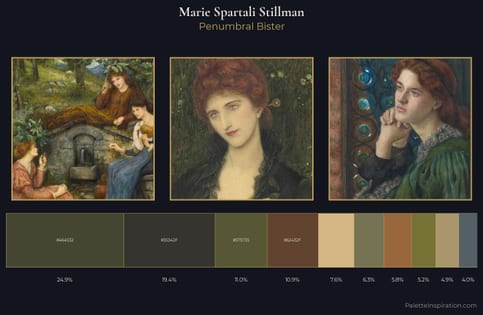 Marie Spartali Stillman Palette 3 - Penumbral Bister
