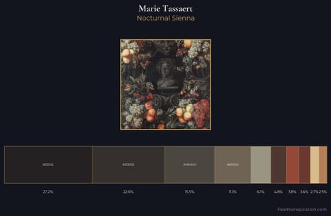 Marie Tassaert Palette 1 - Nocturnal Sienna