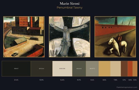Mario Sironi Palette 2 - Penumbral Tawny