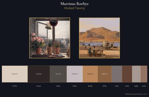 Martinus Rorbye Palette 1 - Muted Tawny