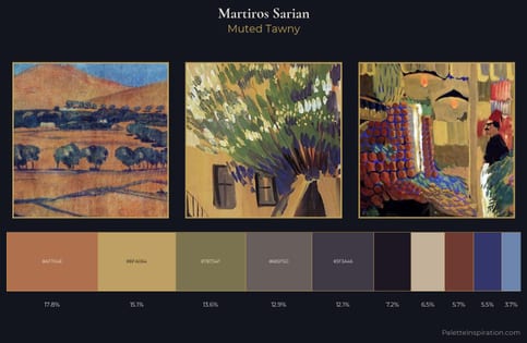 Martiros Sarian Palette 9 - Muted Tawny