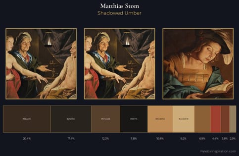 Matthias Stom Palette 4 - Shadowed Umber