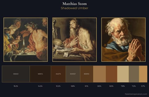 Matthias Stom Palette 5 - Shadowed Umber