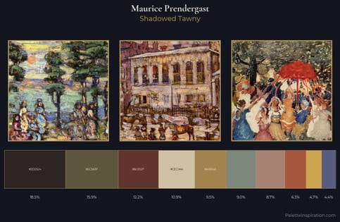 Maurice Prendergast Palette 18 - Shadowed Tawny