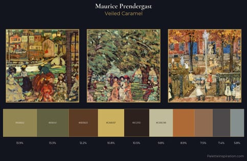 Maurice Prendergast Palette 19 - Veiled Caramel