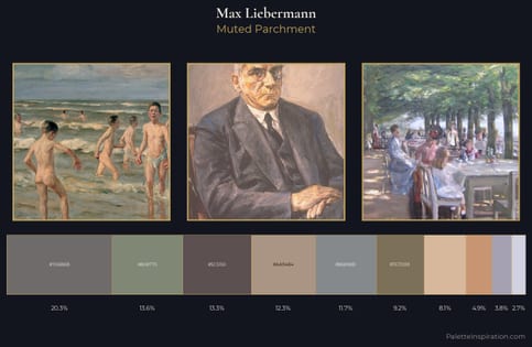 Max Liebermann Palette 1 - Muted Parchment
