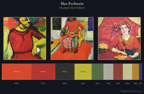 Max Pechstein Palette 6 - Muted Vermillion