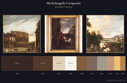 Michelangelo Cerquozzi Palette 1 - Muted Tawny