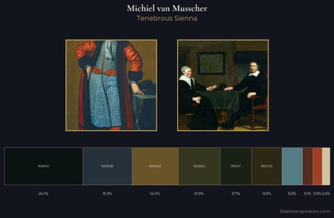Michiel van Musscher Palette 6 - Tenebrous Sienna