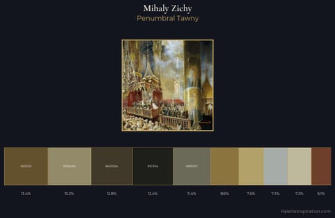 Mihaly Zichy Palette 2 - Penumbral Tawny