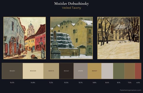 Mstislav Dobuzhinsky Palette 6 - Veiled Tawny