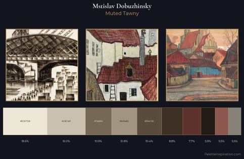 Mstislav Dobuzhinsky Palette 8 - Muted Tawny