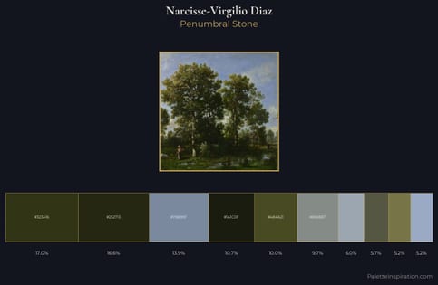 Narcisse-Virgilio Diaz Palette 2 - Penumbral Stone