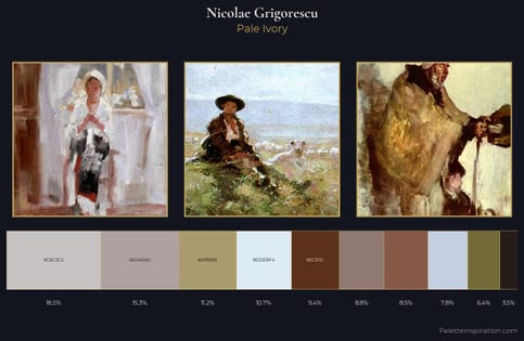 Nicolae Grigorescu Palette 2 - Pale Ivory