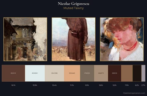 Nicolae Grigorescu Palette 3 - Muted Tawny