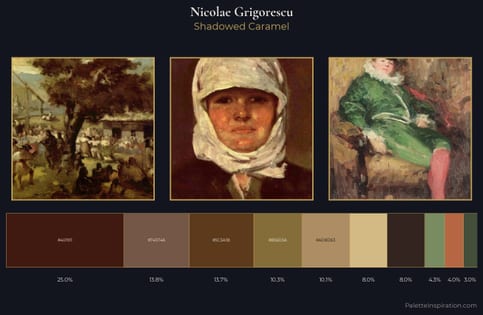 Nicolae Grigorescu Palette 7 - Shadowed Caramel